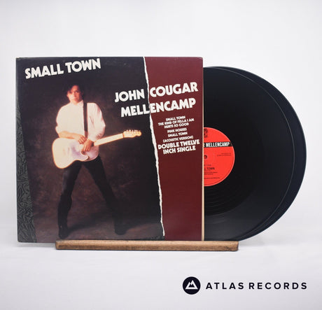 John Cougar Mellencamp Small Town 2 x 12" Vinyl Record - Front Cover & Record
