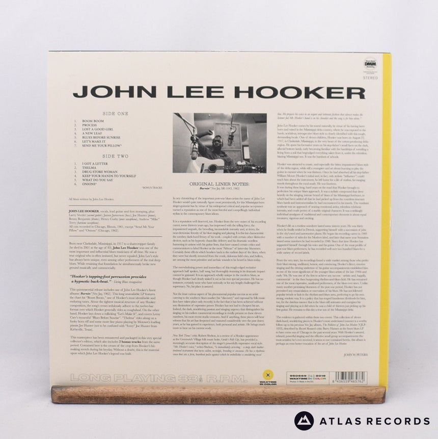 John Lee Hooker - Burnin' - Yellow Translucent LP Vinyl Record - VG+/NM