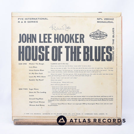 John Lee Hooker - House Of The Blues - LP Vinyl Record - VG+/VG+