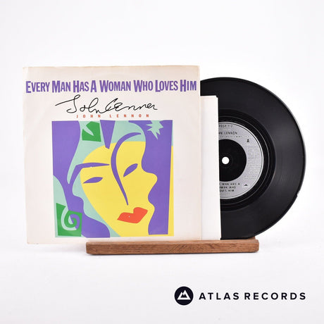 John Lennon Every Man Has A Woman Who Loves Him 7" Vinyl Record - Front Cover & Record