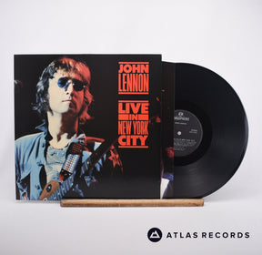 John Lennon Live In New York City LP Vinyl Record - Front Cover & Record