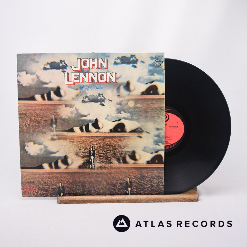 John Lennon Mind Games LP Vinyl Record - Front Cover & Record