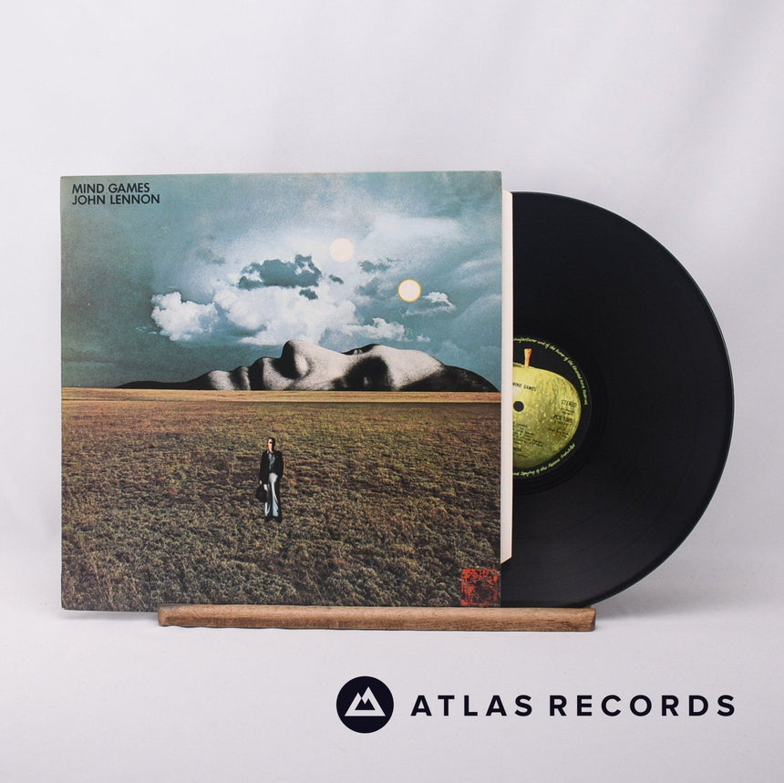 John Lennon Mind Games LP Vinyl Record - Front Cover & Record