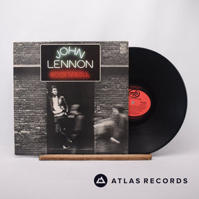 John Lennon Rock 'N' Roll LP Vinyl Record - Front Cover & Record