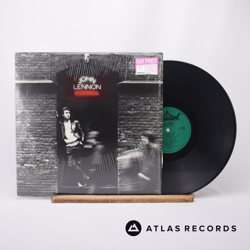 John Lennon Rock 'N' Roll LP Vinyl Record - Front Cover & Record