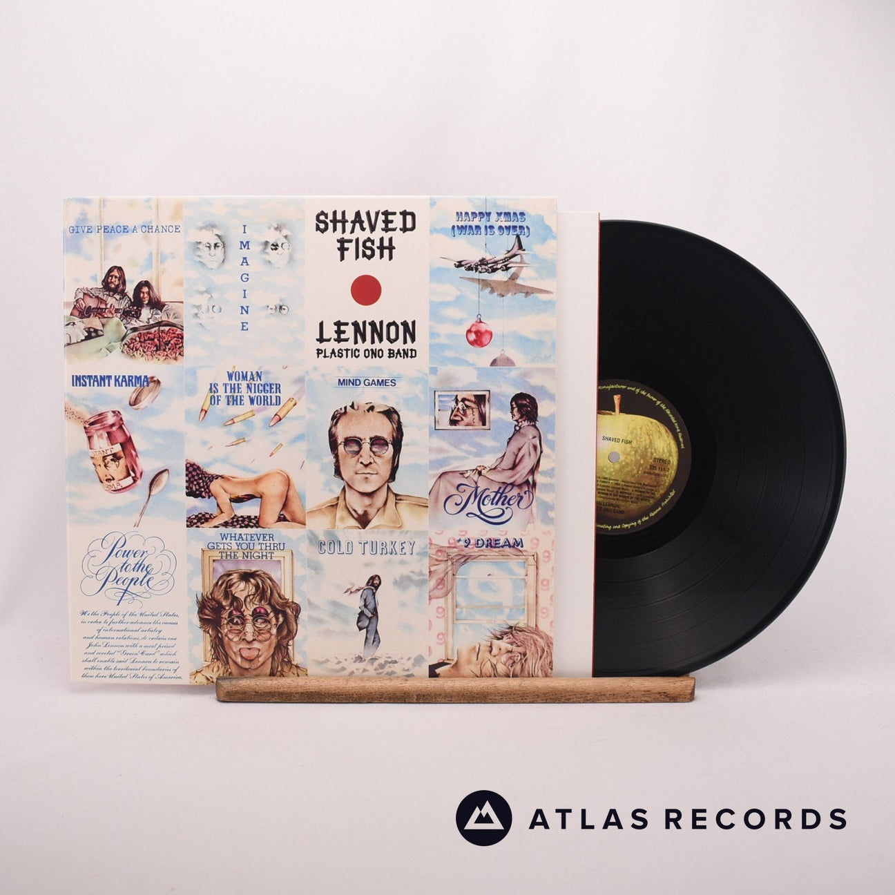 John Lennon Shaved Fish LP Vinyl Record - Front Cover & Record