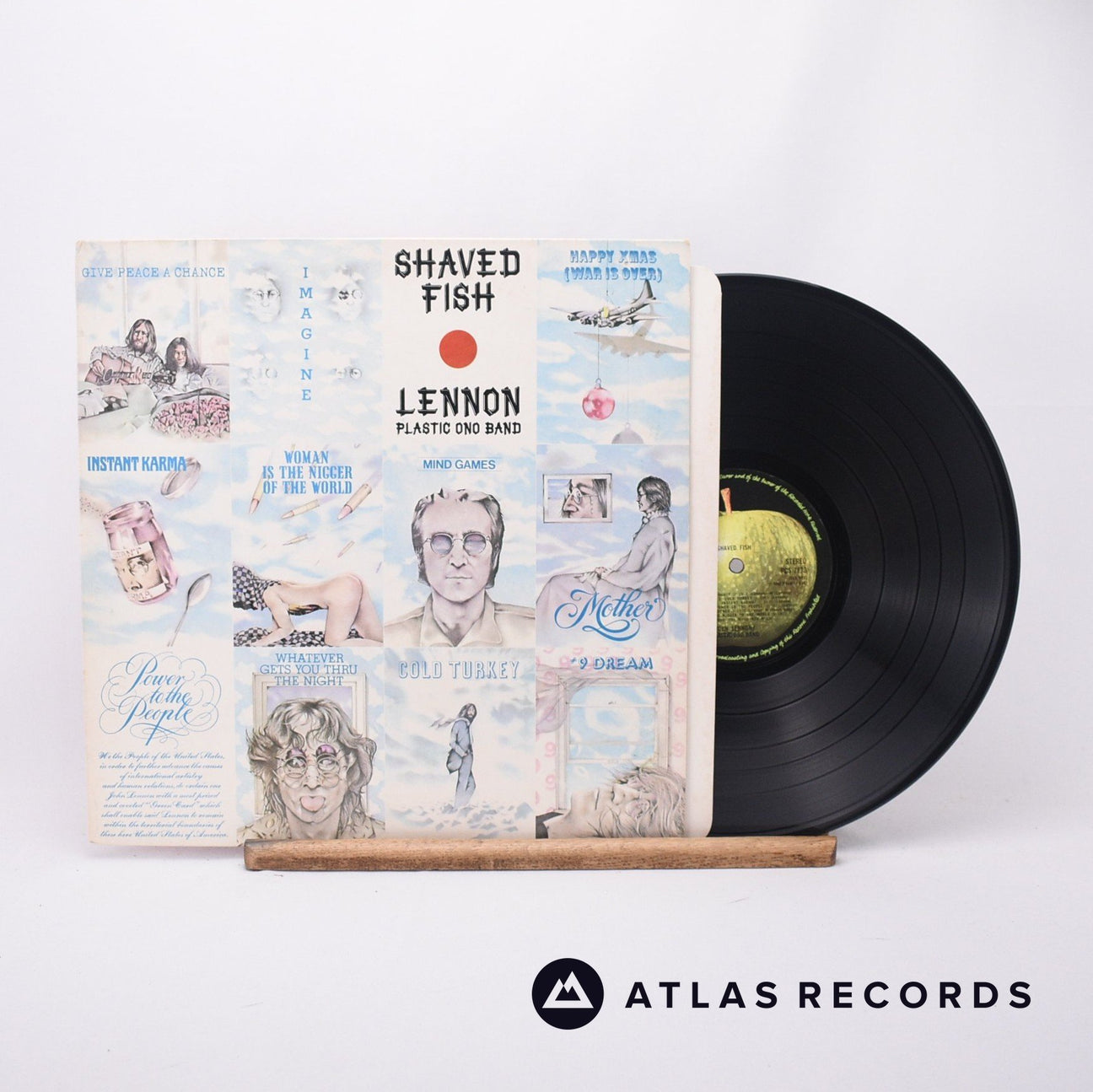 John Lennon Shaved Fish LP Vinyl Record - Front Cover & Record