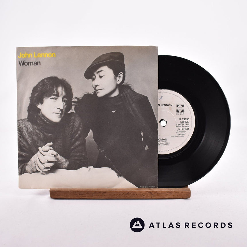 John Lennon Woman 7" Vinyl Record - Front Cover & Record