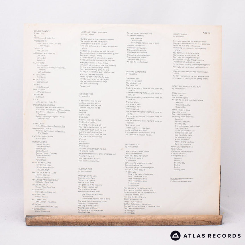 John Lennon & Yoko Ono - Double Fantasy - LP Vinyl Record - VG+/VG+