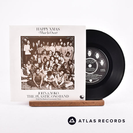 John Lennon & Yoko Ono Happy Xmas 7" Vinyl Record - Front Cover & Record