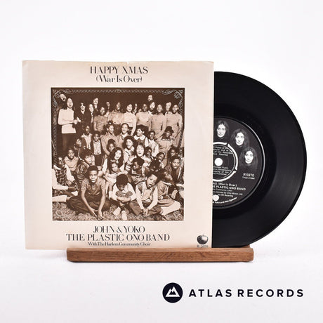 John Lennon & Yoko Ono Happy Xmas 7" Vinyl Record - Front Cover & Record