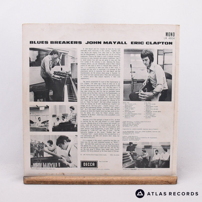John Mayall - Blues Breakers - Mono 1A 1A LP Vinyl Record - VG+/VG