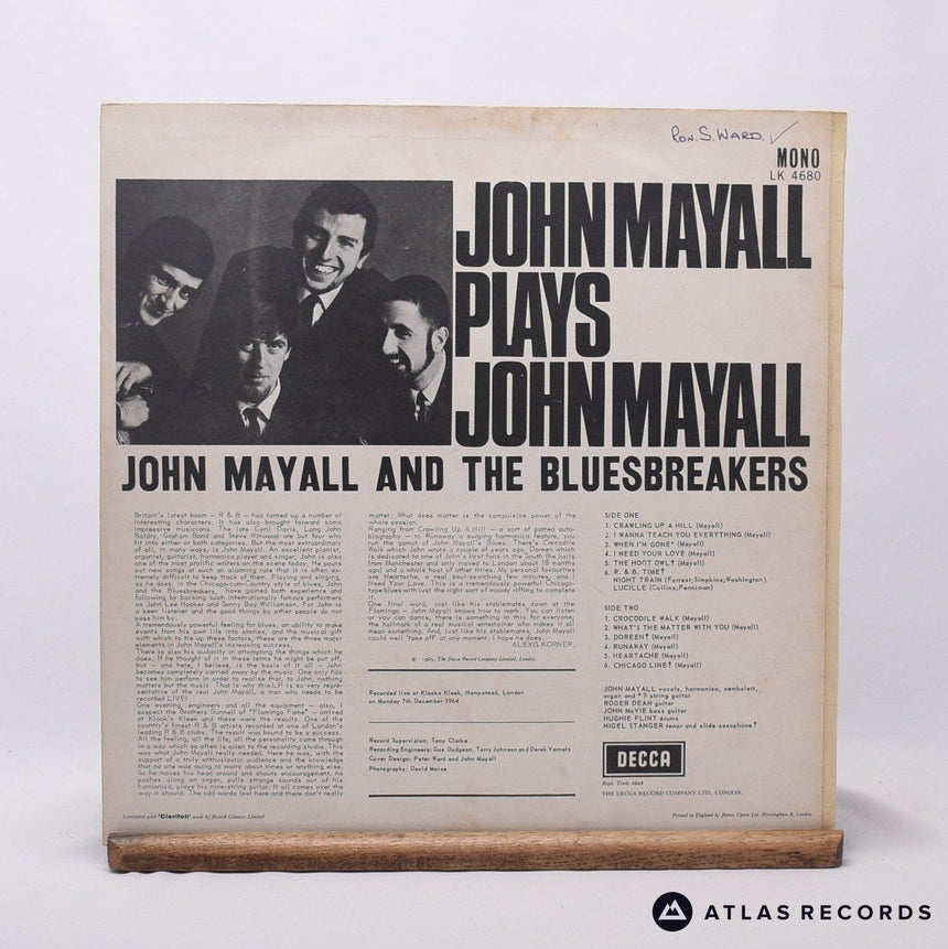 John Mayall - John Mayall Plays John Mayall - LP Vinyl Record - VG+/VG+