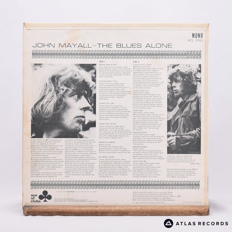 John Mayall - The Blues Alone - Mono LP Vinyl Record - VG+/VG+