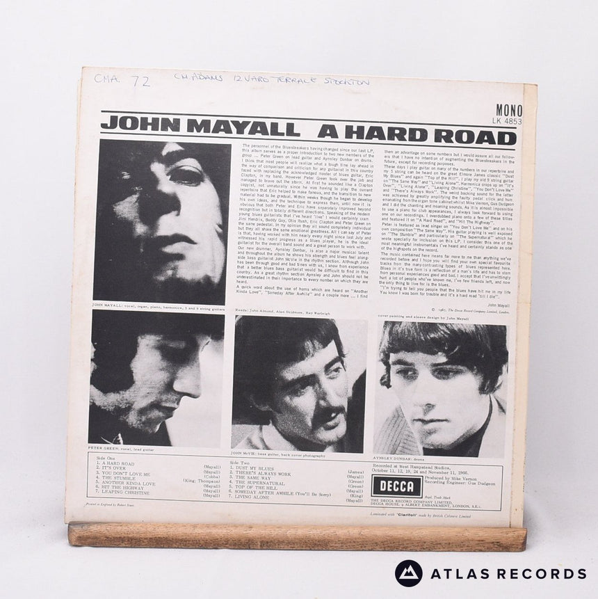 John Mayall & The Bluesbreakers - A Hard Road - LP Vinyl Record - EX/EX