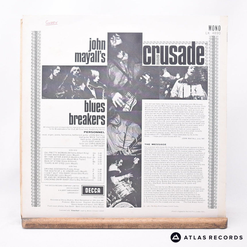 John Mayall & The Bluesbreakers - Crusade - Mono LP Vinyl Record - EX/VG+