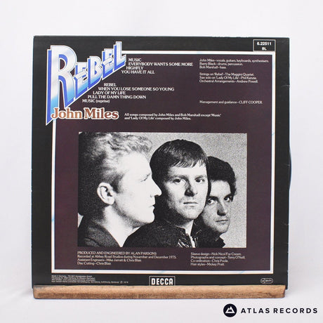 John Miles - Rebel - Poster Reissue LP Vinyl Record - EX/EX