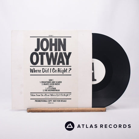 John Otway Where Did I Go Right? 12" Vinyl Record - Front Cover & Record