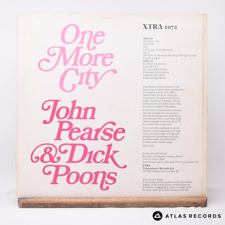 John Pearse - One More City - LP Vinyl Record - EX/VG+