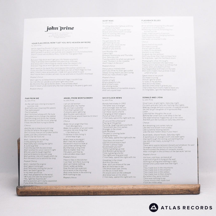 John Prine - John Prine - 180G Insert Reissue LP Vinyl Record - NM/EX
