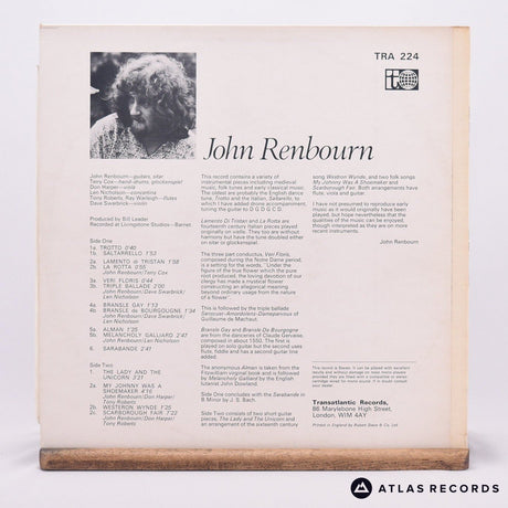 John Renbourn - The Lady And The Unicorn - LP Vinyl Record - EX/VG+