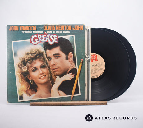 John Travolta Grease Double LP Vinyl Record - Front Cover & Record