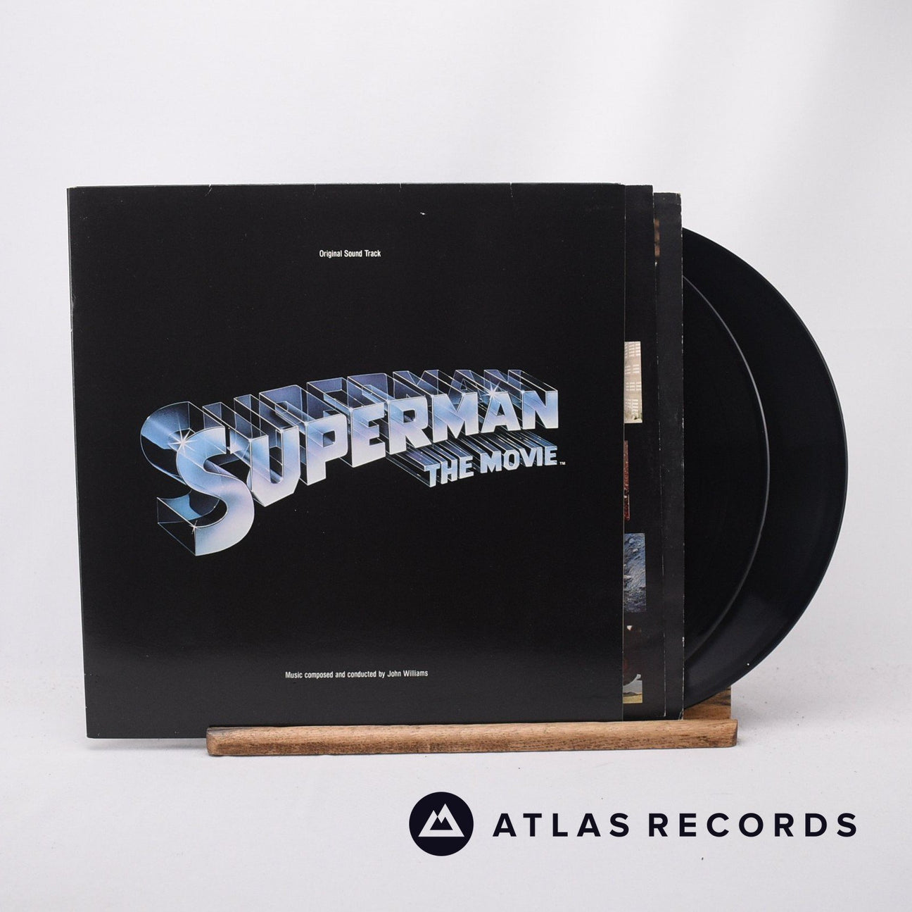 John Williams Superman The Movie 2 x LP Vinyl Record - Front Cover & Record