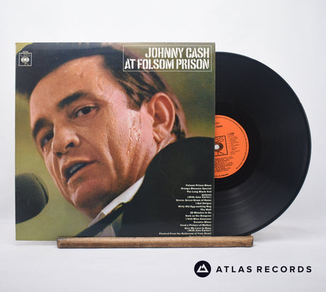 Johnny Cash At Folsom Prison LP Vinyl Record - Front Cover & Record