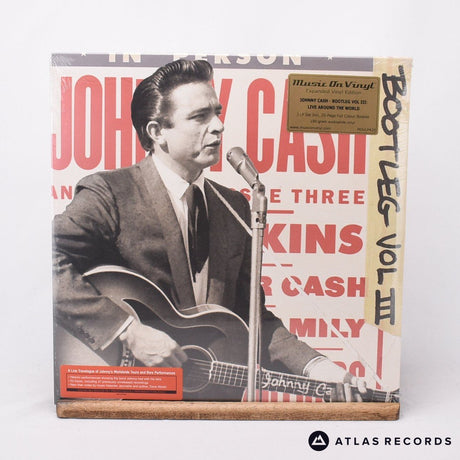Johnny Cash Bootleg Vol III: Live Around The World 3 x LP Vinyl Record - Front Cover & Record