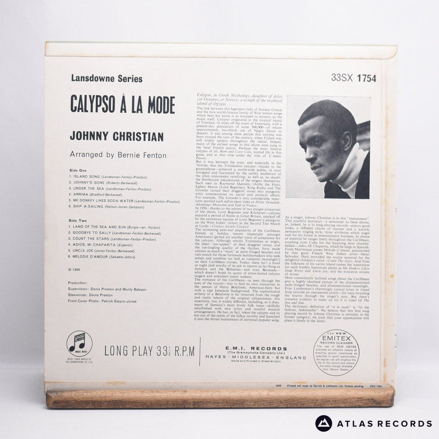 Johnny Christian - Calypso A La Mode - LP Vinyl Record - EX/EX