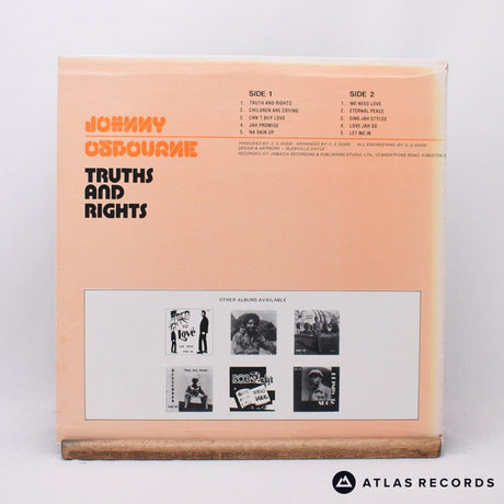 Johnny Osbourne - Truths And Rights - A B LP Vinyl Record - VG+/EX