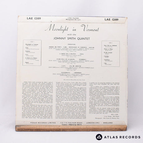 Johnny Smith Quintet - Moonlight In Vermont - LP Vinyl Record - VG+/VG+