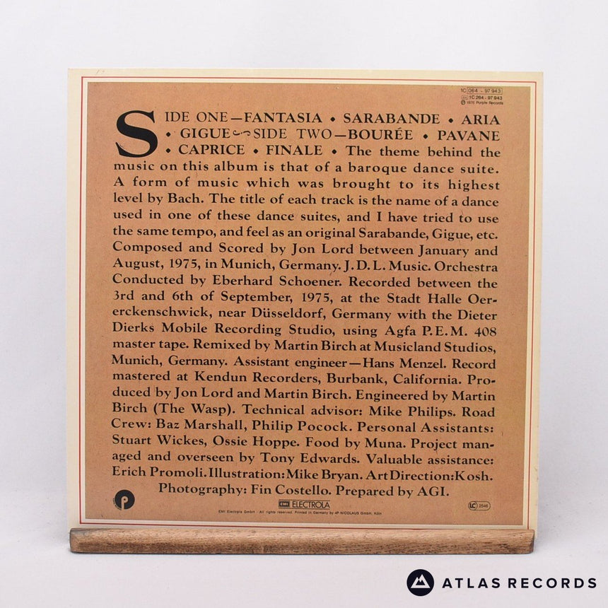 Jon Lord - Sarabande - LP Vinyl Record - EX/EX