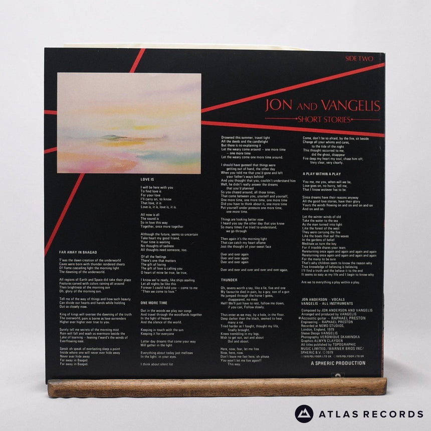 Jon & Vangelis - Short Stories - LP Vinyl Record - EX/EX