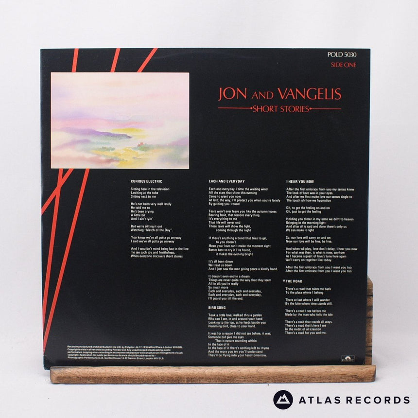 Jon & Vangelis - Short Stories - Strawberry LP Vinyl Record - VG+/EX