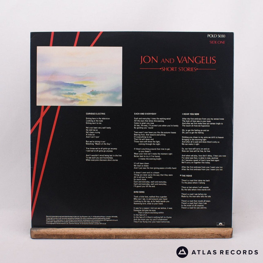 Jon & Vangelis - Short Stories - Strawberry LP Vinyl Record - VG+/VG+