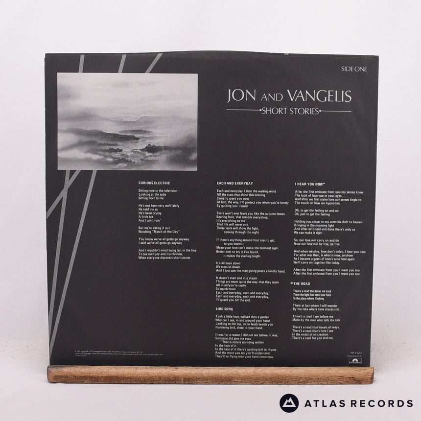 Jon & Vangelis - Short Stories - Us LP Vinyl Record - VG+/VG+