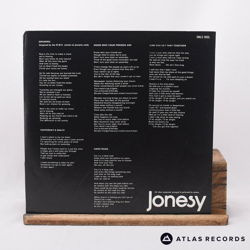 Jonesy - Growing - Lyric Sheet Porky Gatefold -A -B LP Vinyl Record - VG+/EX