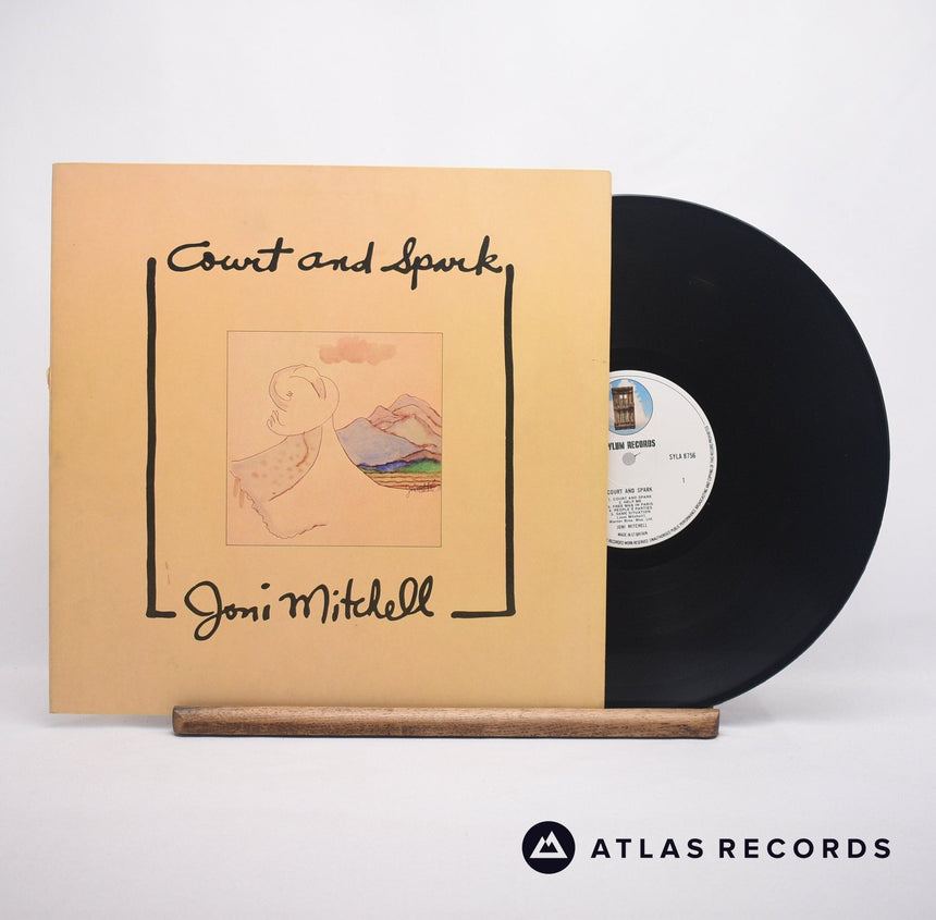 Joni Mitchell Court And Spark LP Vinyl Record - Front Cover & Record