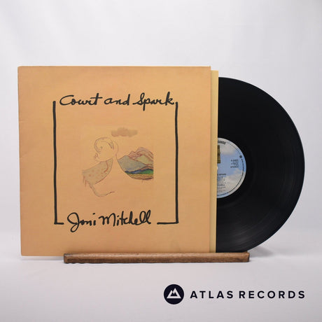 Joni Mitchell Court And Spark LP Vinyl Record - Front Cover & Record