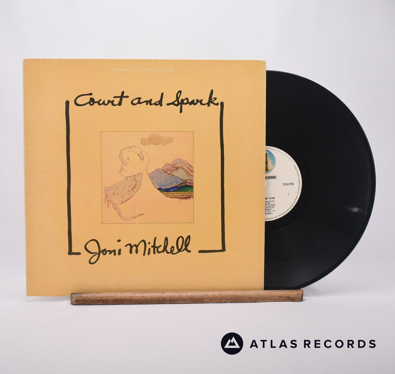 Joni Mitchell Court And Spark LP Vinyl Record - Front Cover & Record