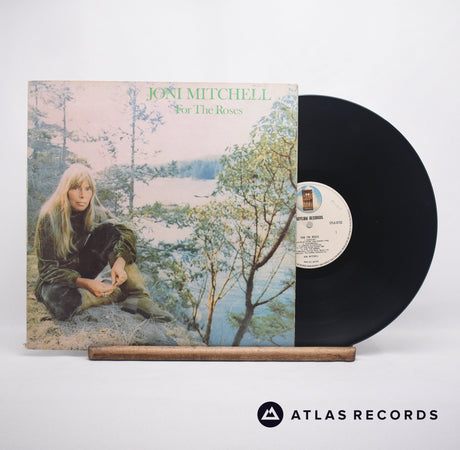 Joni Mitchell For The Roses LP Vinyl Record - Front Cover & Record