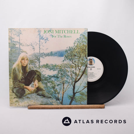 Joni Mitchell For The Roses LP Vinyl Record - Front Cover & Record