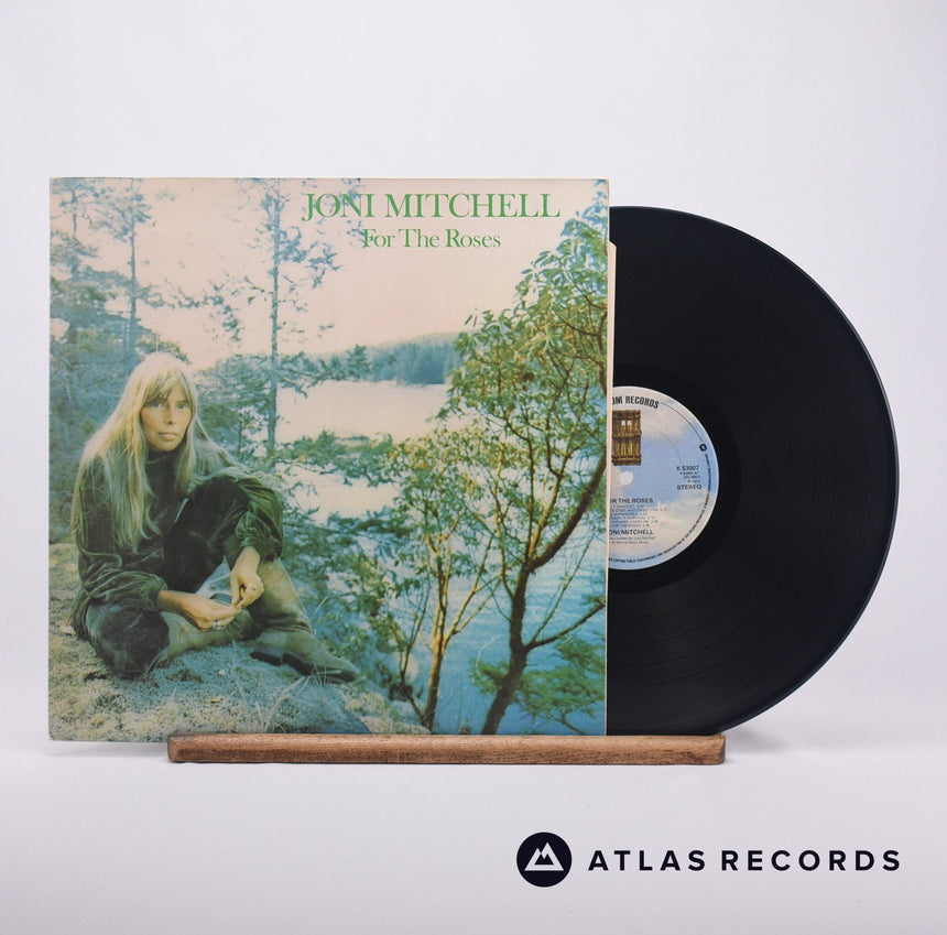 Joni Mitchell For The Roses LP Vinyl Record - Front Cover & Record