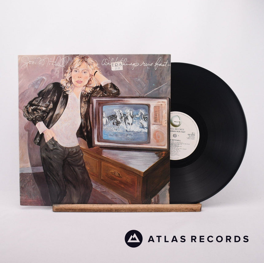 Joni Mitchell Wild Things Run Fast LP Vinyl Record - Front Cover & Record
