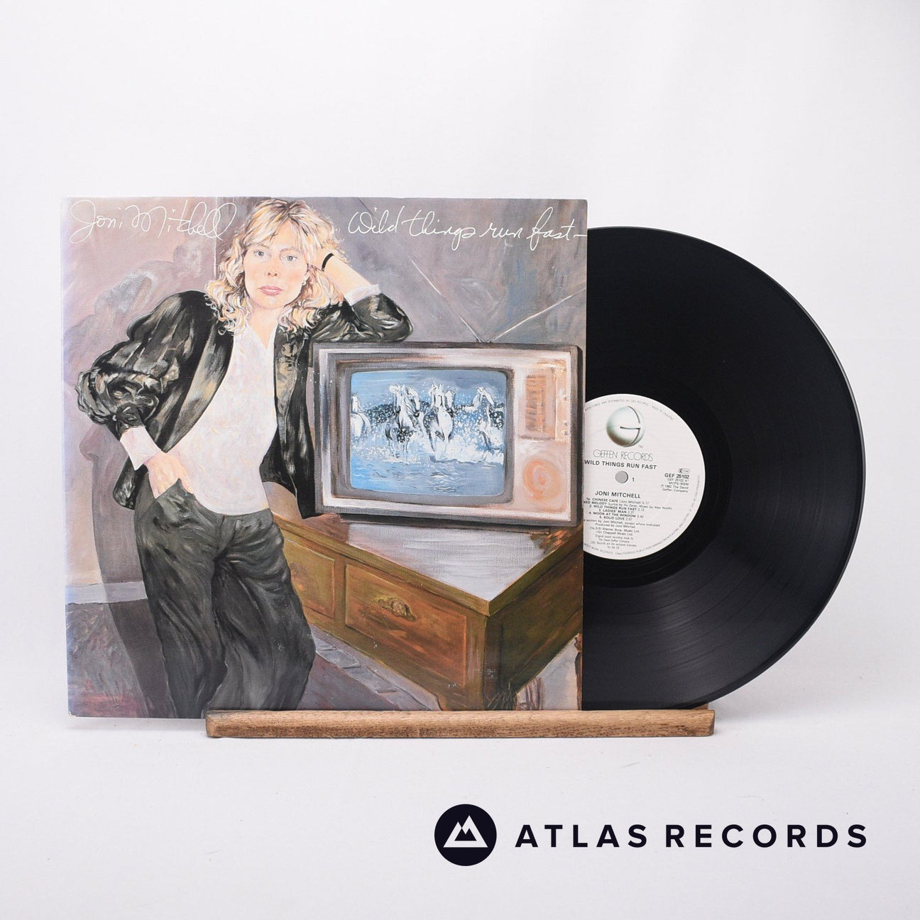Joni Mitchell Wild Things Run Fast LP Vinyl Record - Front Cover & Record