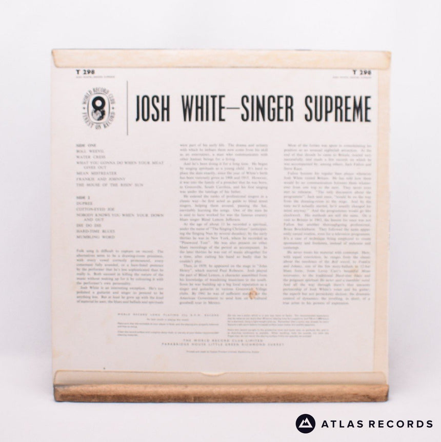 Josh White - Singer Supreme - LP Vinyl Record - EX/EX