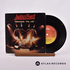 Judas Priest Breaking The Law 7" Vinyl Record - Front Cover & Record