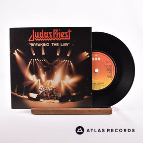 Judas Priest Breaking The Law 7" Vinyl Record - Front Cover & Record