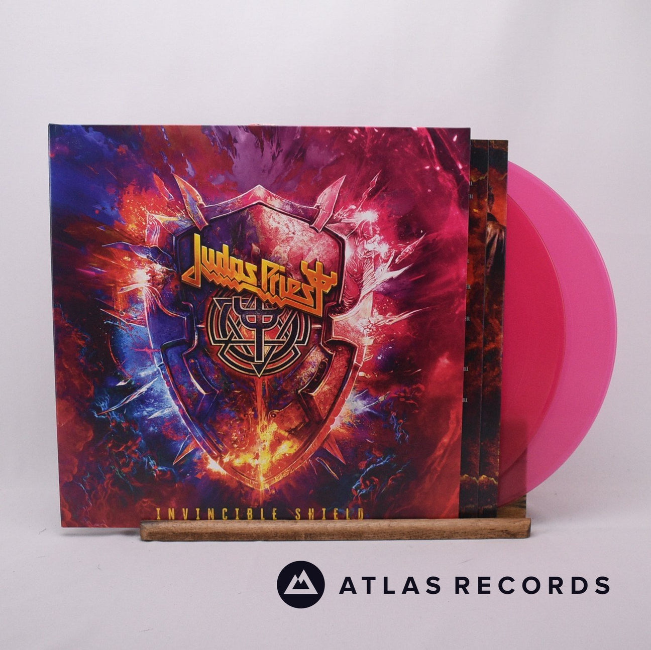 Judas Priest Invincible Shield 2 x LP Vinyl Record - Front Cover & Record